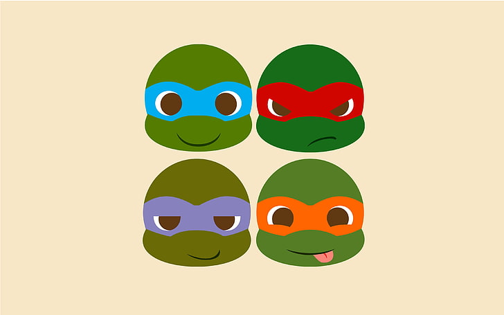 TMNT digital illustration, minimalism, Teenage Mutant Ninja Turtles, HD wallpaper