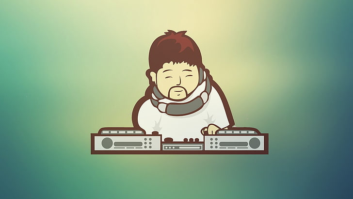 HD wallpaper: DJ clip art, man, headphones, game, plates, light, vector,  illustration | Wallpaper Flare