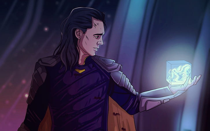 Loki Holding Infinity Stone, HD wallpaper