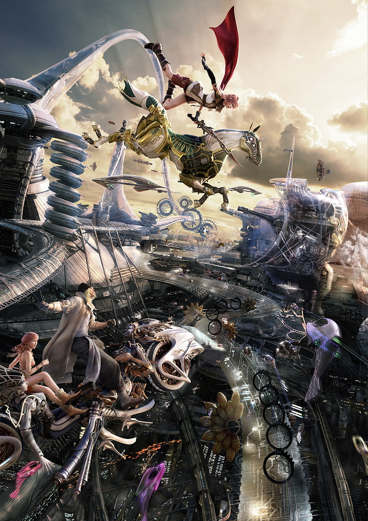 Claire Farron, Eidolon, Final Fantasy, Final Fantasy XIII, horse, HD wallpaper
