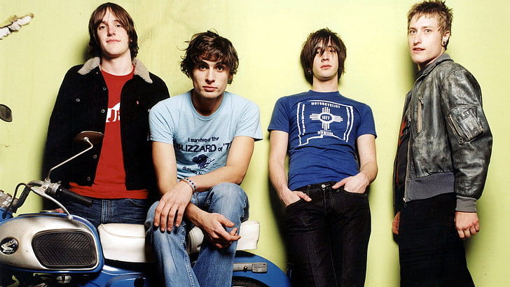 men's assorted-color shirts, the all-american rejects, motocycle, HD wallpaper