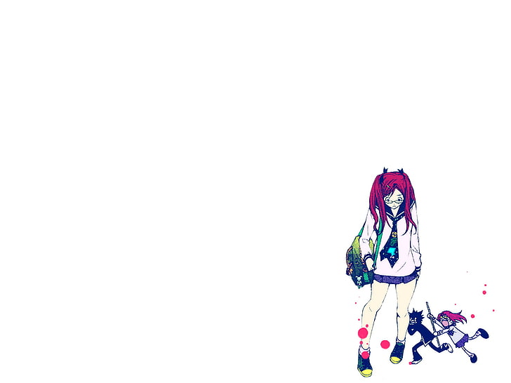 Air Gear, anime girls, Noyamano Ringo, copy space, multi colored