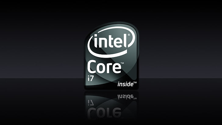 Intel Cored i7 computer processor screenshot, cpu, blue, model