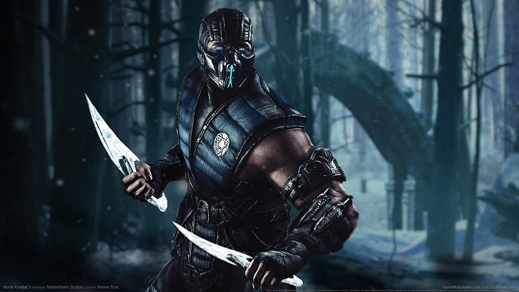 Download wallpapers SubZero 4k blue neon lights Mortal Kombat Mobile  fighting games MK Mobile creative Mortal Kombat SubZero Mortal Kombat  for desktop with resolution 3840x2400 High Quality HD pictures wallpapers