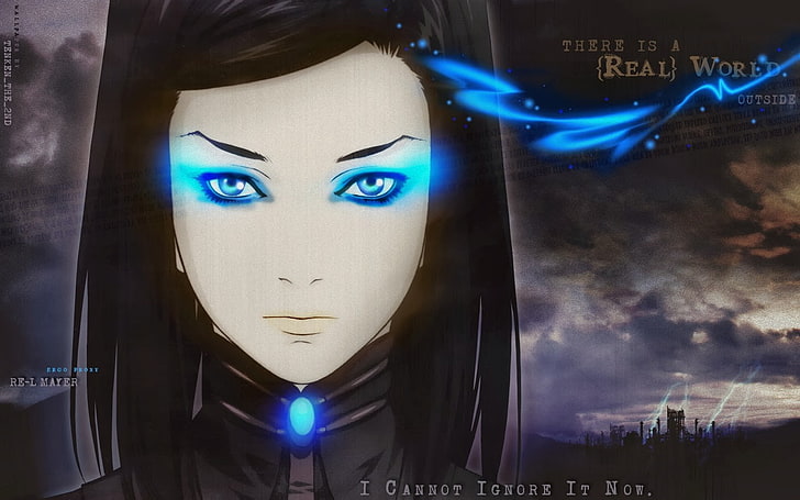 Ergo Proxy, Re-l Mayer, anime girls, blue eyes, illuminated, HD wallpaper