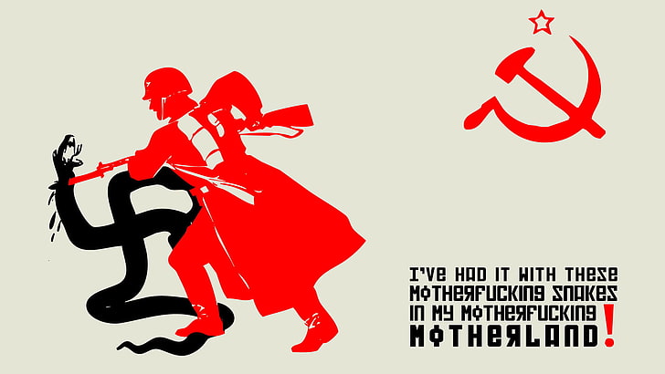 black military with text overlay, USSR, soldiers, the swastika, HD wallpaper
