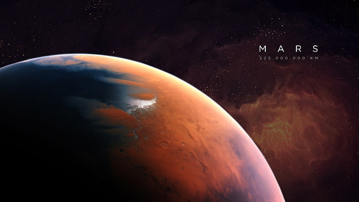 Mars digital wallpaper, space, universe, artwork, planet, space art