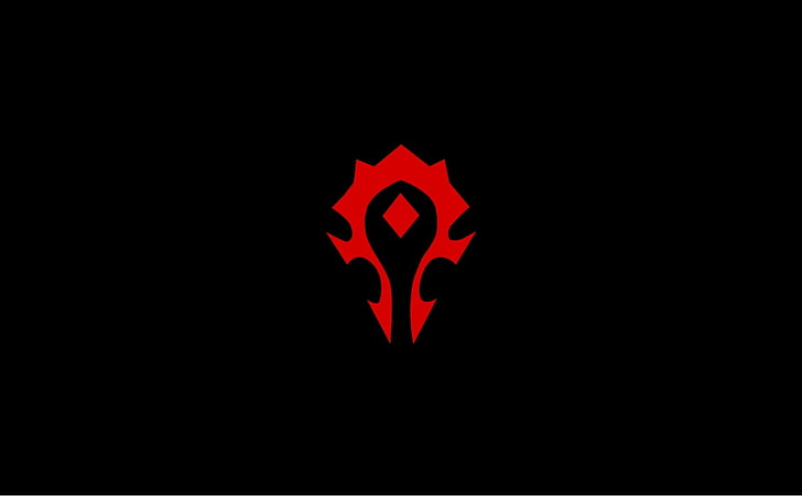 world of warcraft symbol crest horde logos 1280x800  Video Games World of Warcraft HD Art