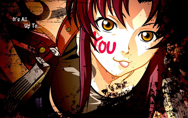 red haired female anime character, manga, Black Lagoon, Revy