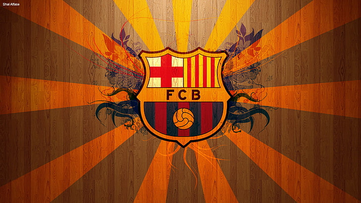 FC Barcelona logo, barca, leopard, barsa, flag, symbol, illustration, HD wallpaper