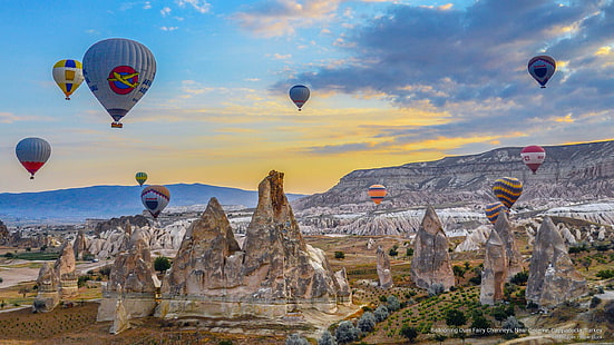 HD wallpaper: Ballooning Over Fairy Chimneys, Near Goreme, Cappadocia,  Turkey | Wallpaper Flare