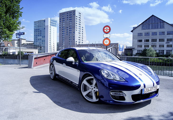 The Porsche, Tuning, 2015, photo, Car, Blue, Gemballa, GTP 720, HD wallpaper