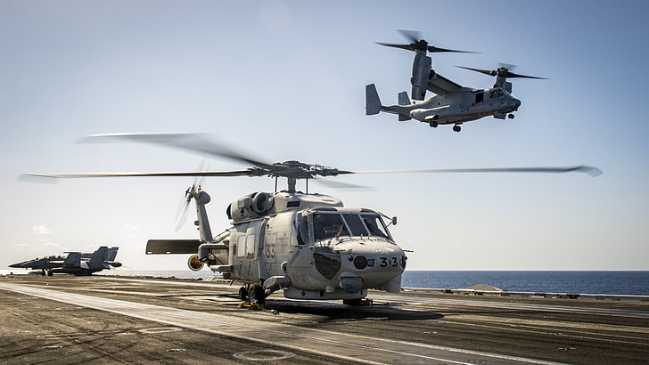 Military Helicopters, Sikorsky SH-60 Seahawk, Aircraft, Bell Boeing V-22 Osprey, HD wallpaper