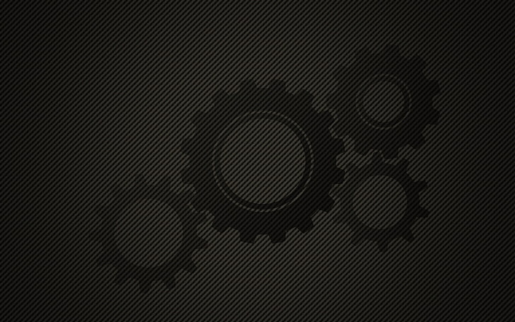 gray gear icon, minimalism, gears, backgrounds, pattern, textured, HD wallpaper
