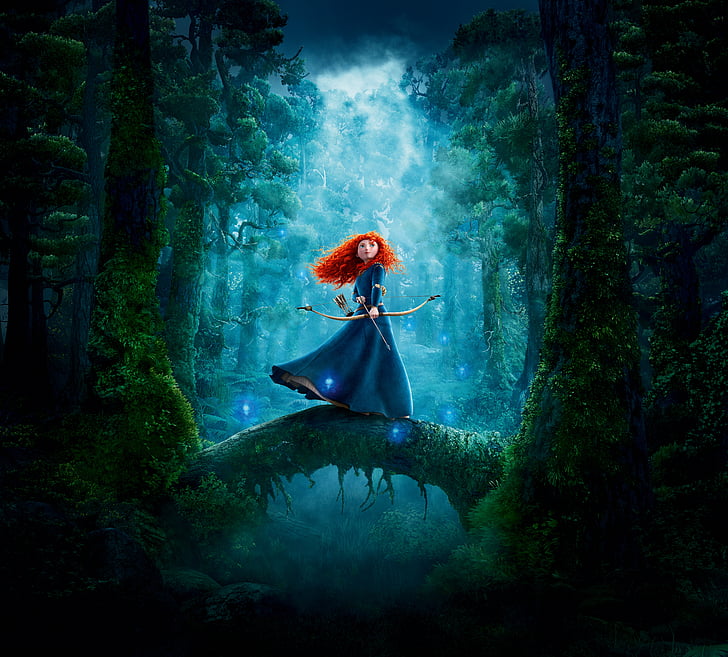 Brave, Animation, Princess Merida, Pixar, 4K, 8K