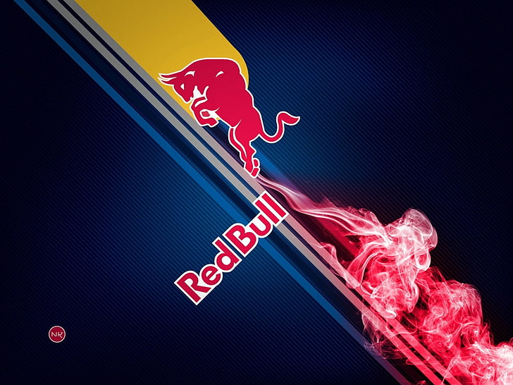 Red Bull, no people, communication, blue, motion, illuminated, HD wallpaper