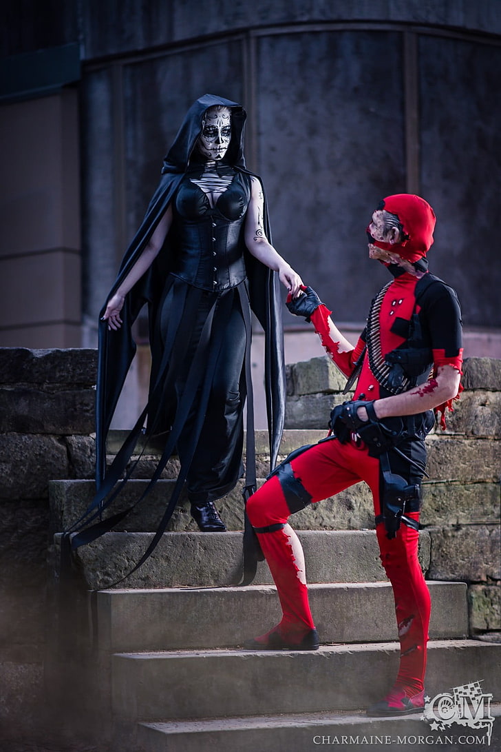Deadpool and Lady Death from Marvel costumes, Death (Marvel)