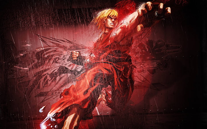 Street Fighter, Ken Masters, one person, red, indoors, arts culture and entertainment