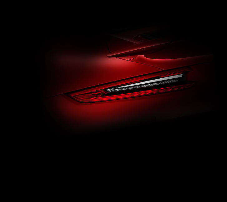 Tail lights, Huawei Mate RS, Porsche Design, Black, Red, Stock HD wallpaper
