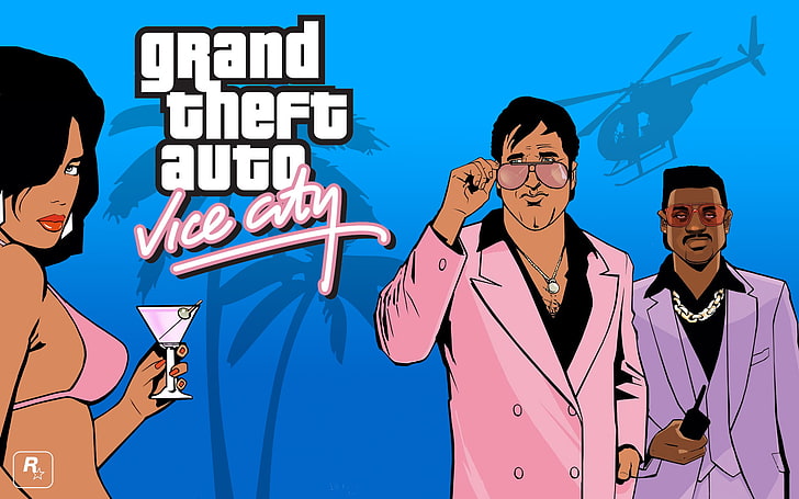 GTA Vice City game poster, Art, Grand Theft Auto, Stella, Bella
