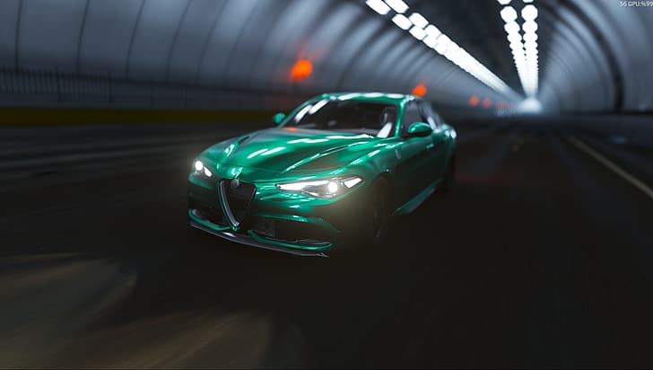Alfa Romeo, Alfa Romeo Giulia, Montreal Green, quadrifoglio, HD wallpaper