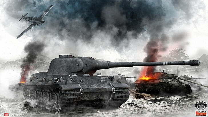 World of Tanks, WoT, left, German Tank, tt lvl 8, Löwe HD wallpaper