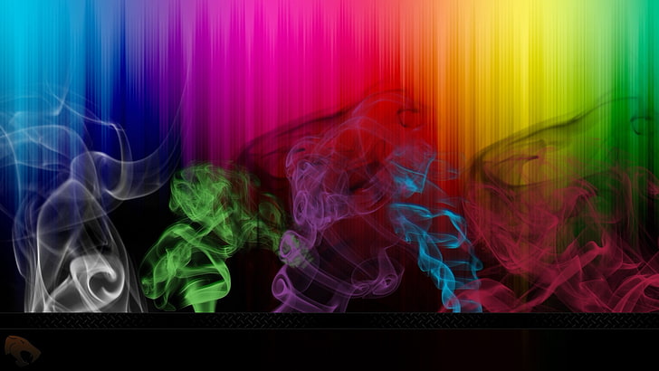 colorful, abstract, lines, smoke, multi colored, motion, indoors