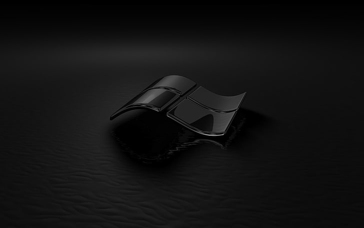 black Microsoft Windows logo, Dark, vFlag, black Color, backgrounds, HD wallpaper