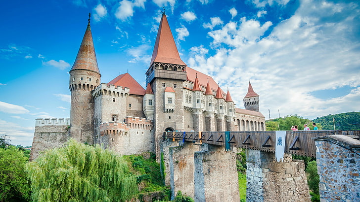 castle, corvin castle, hunedoara, romania, europe, hunyadi, HD wallpaper