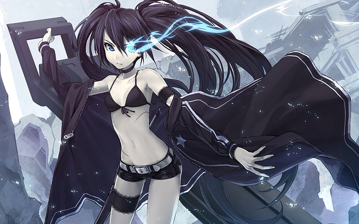black rock shooter weapons armor demonic anime girls 2560x1600  Anime Hot Anime HD Art