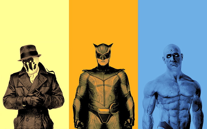 Watchmen, Doctor Manhattan, Nite Owl, Rorschach, representation, HD wallpaper