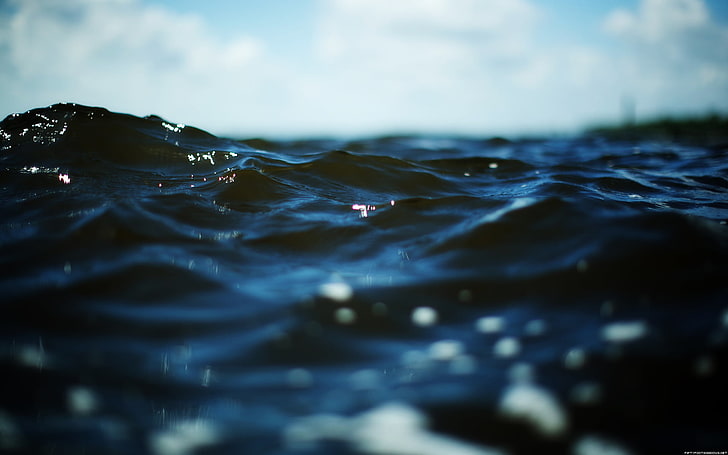 body of water, untitled, depth of field, nature, waves, sea, blue