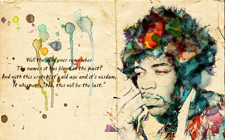 Jimi Hendrix Artwork, guitarist, HD wallpaper