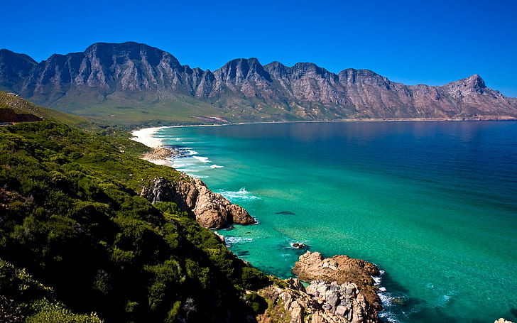South Africa, Cape Town, beach, sea, coast, HD wallpaper