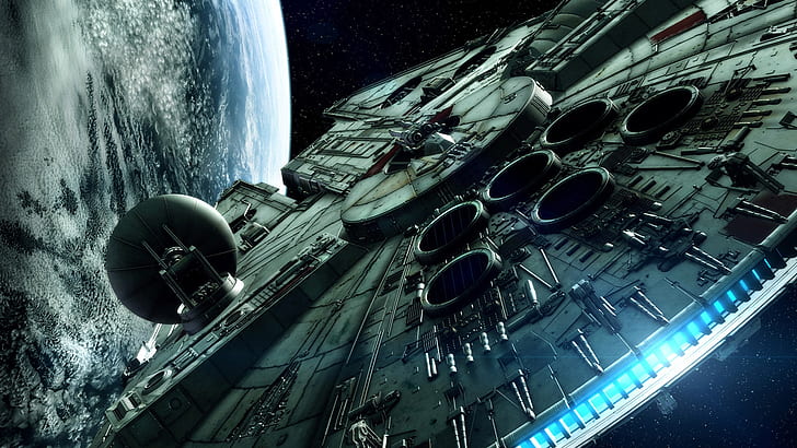 star wars movies spaceships millenium falcon 1920x1080  Entertainment Movies HD Art