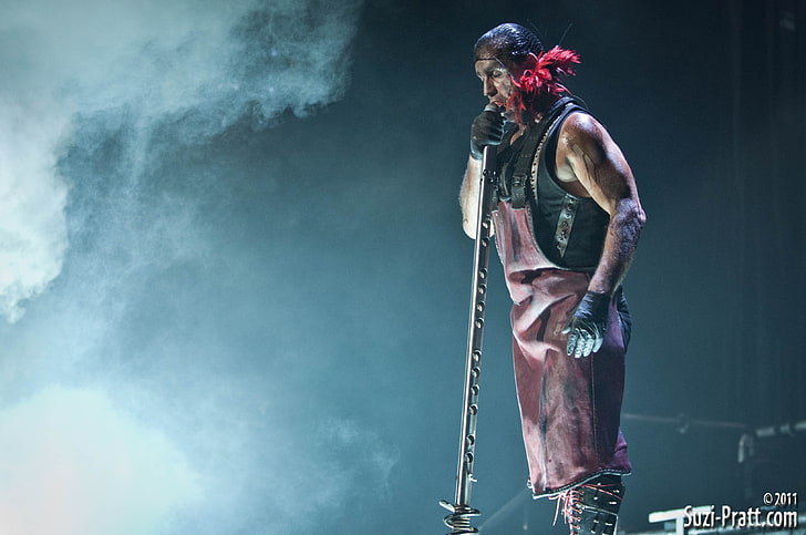 Rammstein, music, one person, adult, clothing, smoke - physical structure