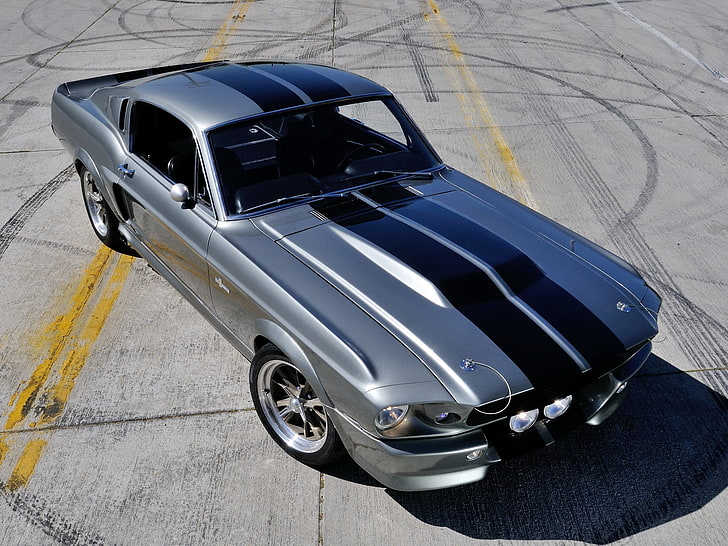gray Shelby GT 500, gt500, eleanor, car, ford, mustang, front