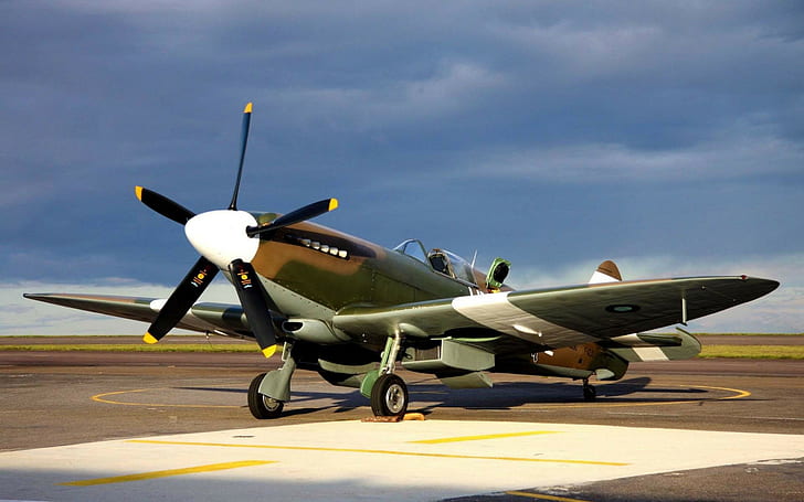 the plane, fighter, Tomahawk, RAF, WW2, Curtiss P-40, military historical club, HD wallpaper