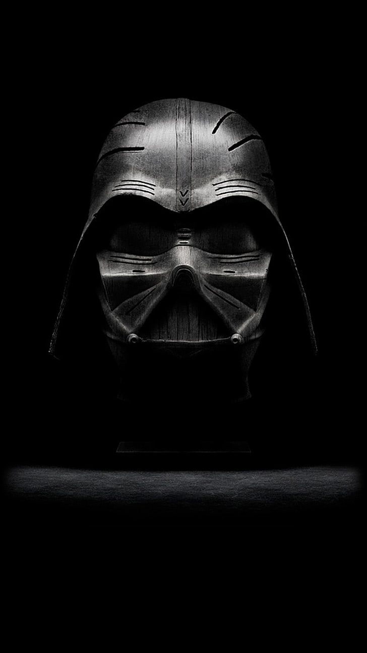 Star Wars Darth Vader bust, portrait display, black background