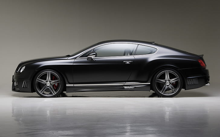Hd Wallpaper Bentley Continental Gt Black Car Side View Cool Black Coupe Wallpaper Flare