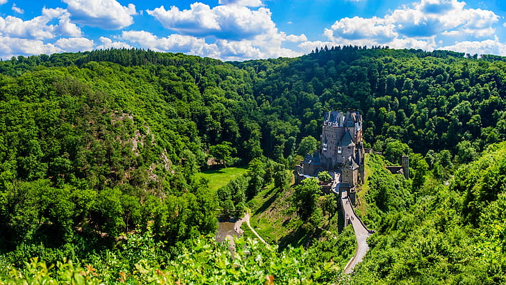 Eltz Castle Medieval Castle Moselle River, Between Koblenz And Trier, Germany Greener Hd Wallpaper…, HD wallpaper