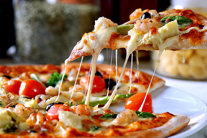 dinner, food, pie, pizza, food and drink, freshness, close-up, HD wallpaper