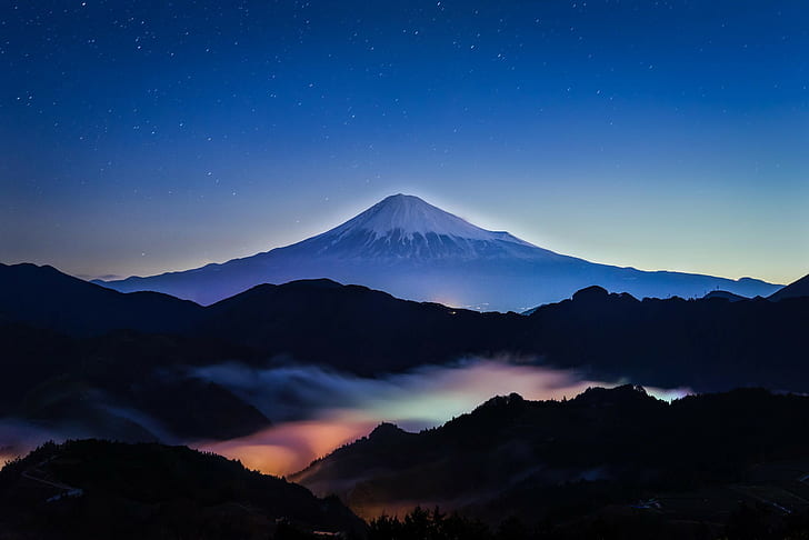 landscape, mountains, nature, Japan, Mount Fuji