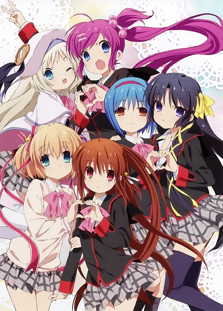 Little Busters!, anime girls, Natsume Rin, Saigusa Haruka, Noumi Kudryavka, HD wallpaper