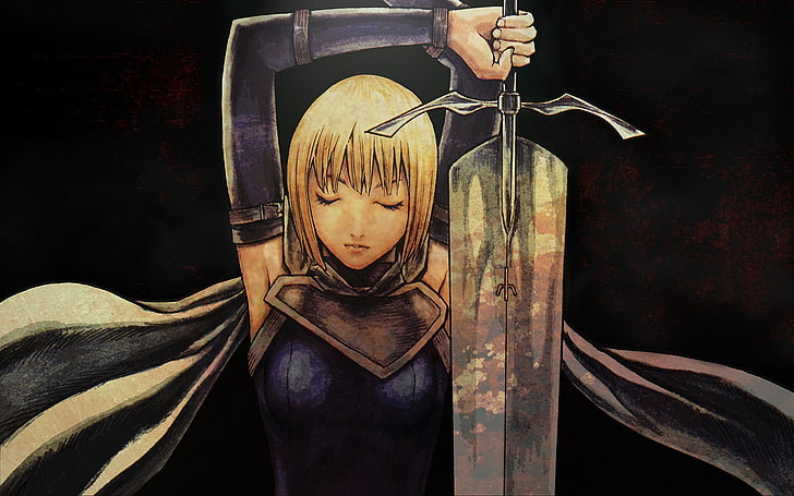 Anime, Claymore, Clare (Claymore), one person, indoors, holding