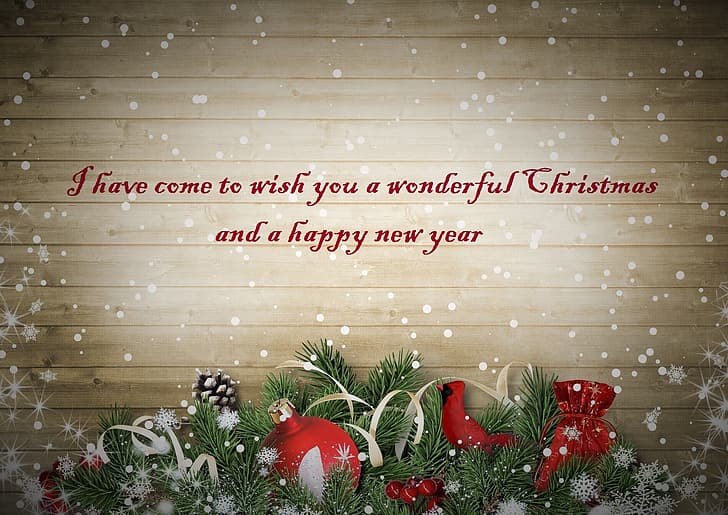 Christmas, Christmas ornaments, quote, Christmas Greeting, New Year, HD wallpaper