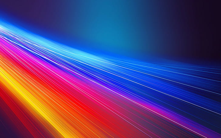 abstract, colorful, digital art, lines, HD wallpaper