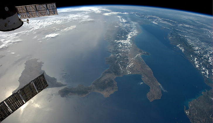 Earth, From Space, Apennine Peninsula, Cloud, Italy, Mediterranean, HD wallpaper