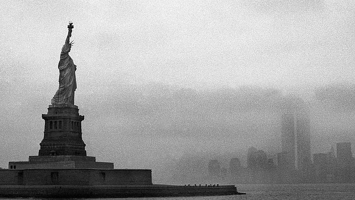 New York Liberty, city, Statue of Liberty, architecture, sculpture, HD wallpaper