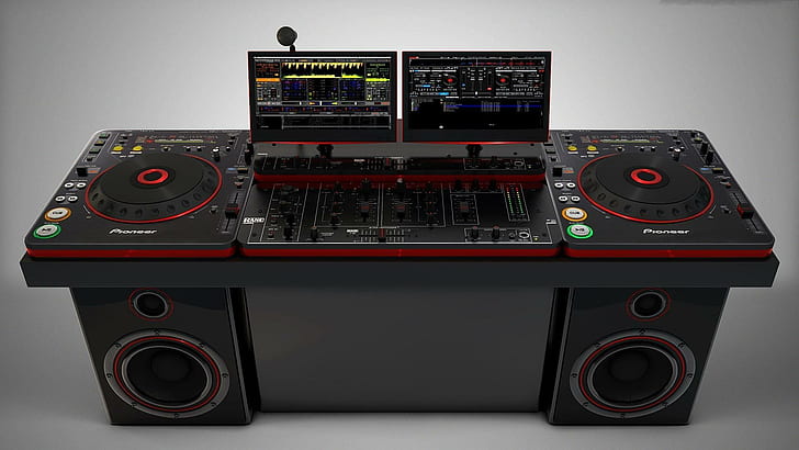 HD wallpaper: DJ mixing system, black-and-red dj controller, music,  1920x1080 | Wallpaper Flare